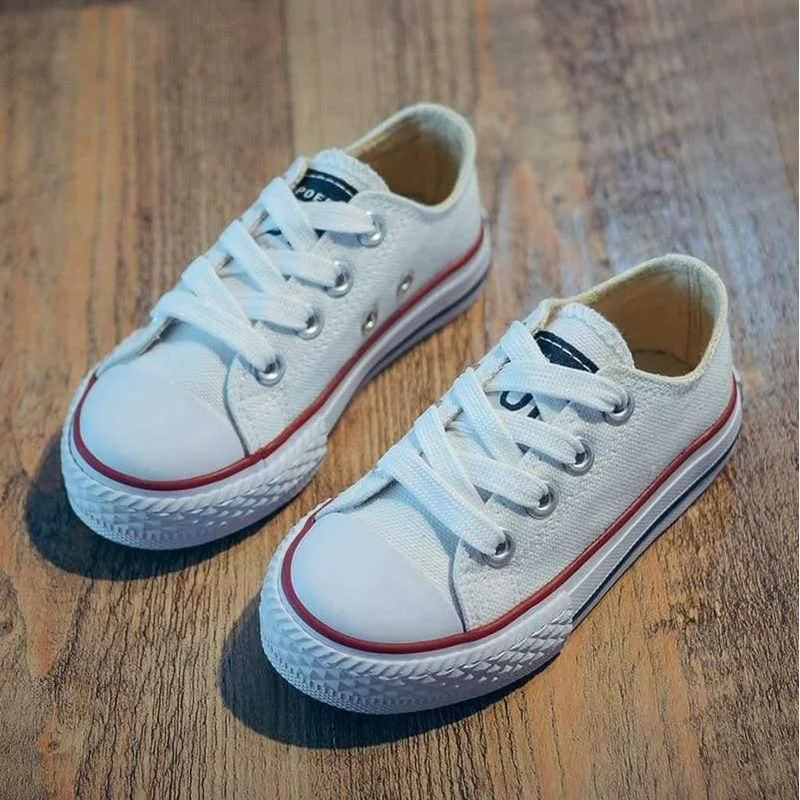 Classic Children Canvas Shoes Girls Boys Kids Sneakers 2018 Fashion Casual Baby Running Shoes Solid Color Child Sport Shoes