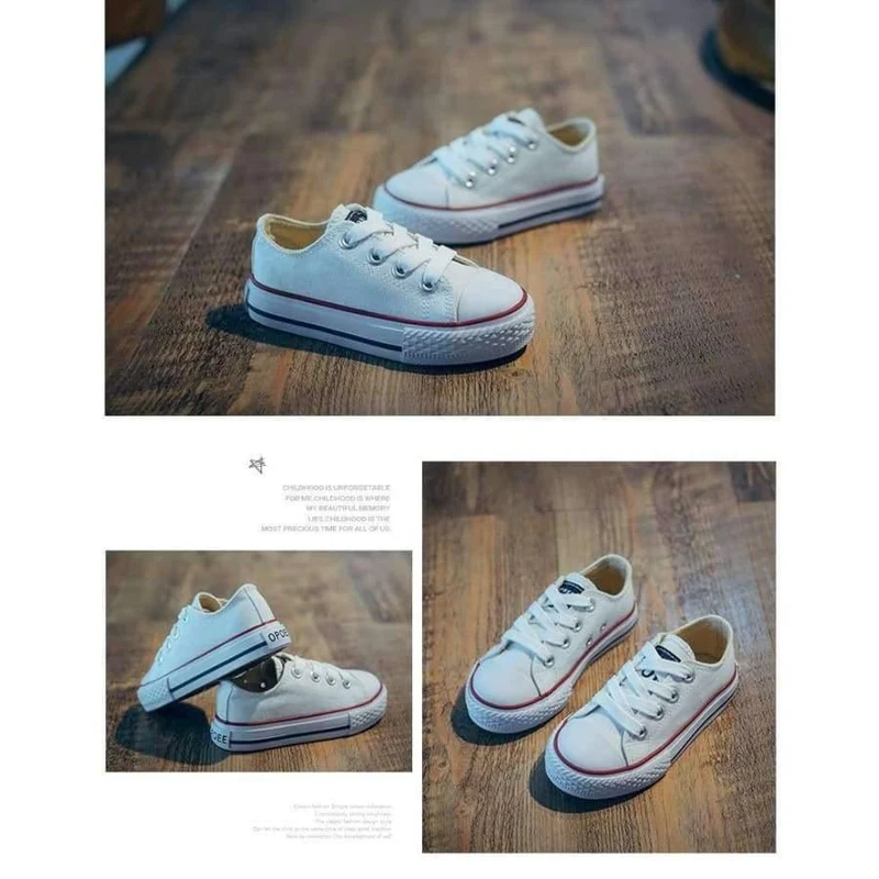 Classic Children Canvas Shoes Girls Boys Kids Sneakers 2018 Fashion Casual Baby Running Shoes Solid Color Child Sport Shoes