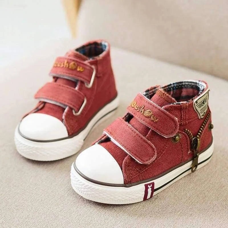Children canvas shoes girls and boys fashion flats shoes breathable kids sneakers child casual baby shoes size 19-24