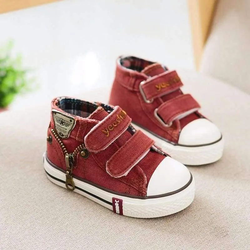 Children canvas shoes girls and boys fashion flats shoes breathable kids sneakers child casual baby shoes size 19-24