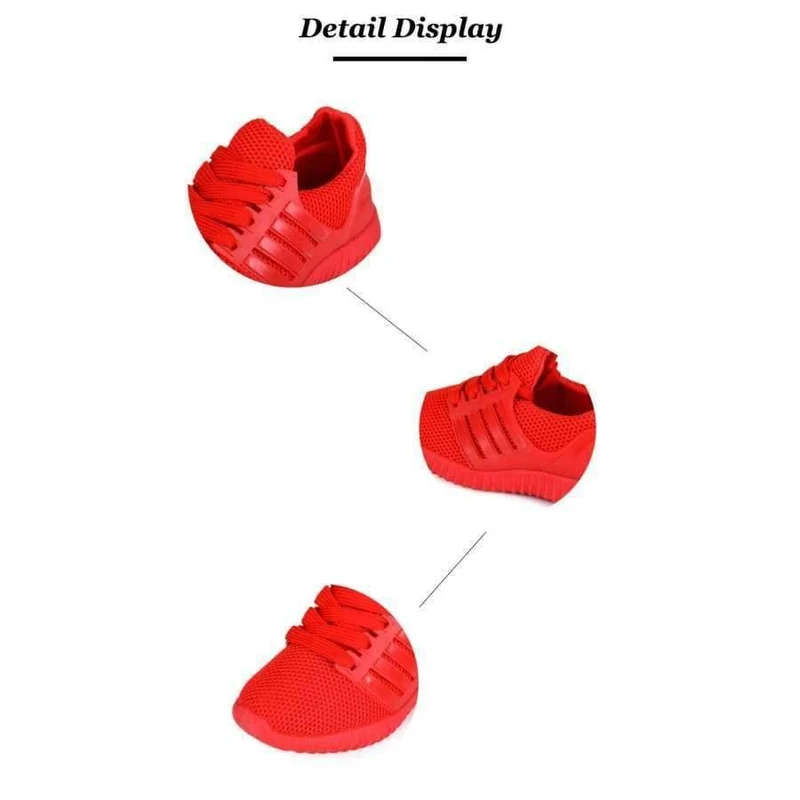 Big Size Comfortable Lacing-up Red Black Baby Shoes Outdoor Fashion Casual Sneakers Child Flats B1807