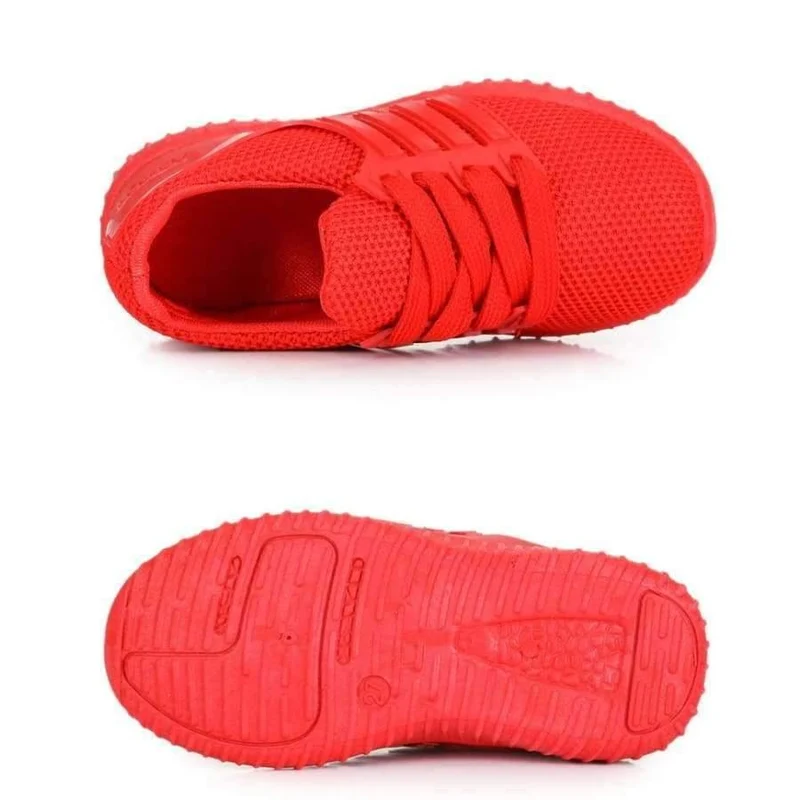 Big Size Comfortable Lacing-up Red Black Baby Shoes Outdoor Fashion Casual Sneakers Child Flats B1807