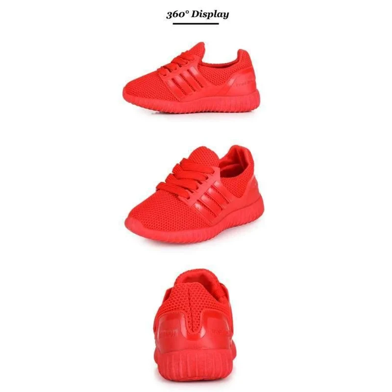 Big Size Comfortable Lacing-up Red Black Baby Shoes Outdoor Fashion Casual Sneakers Child Flats B1807