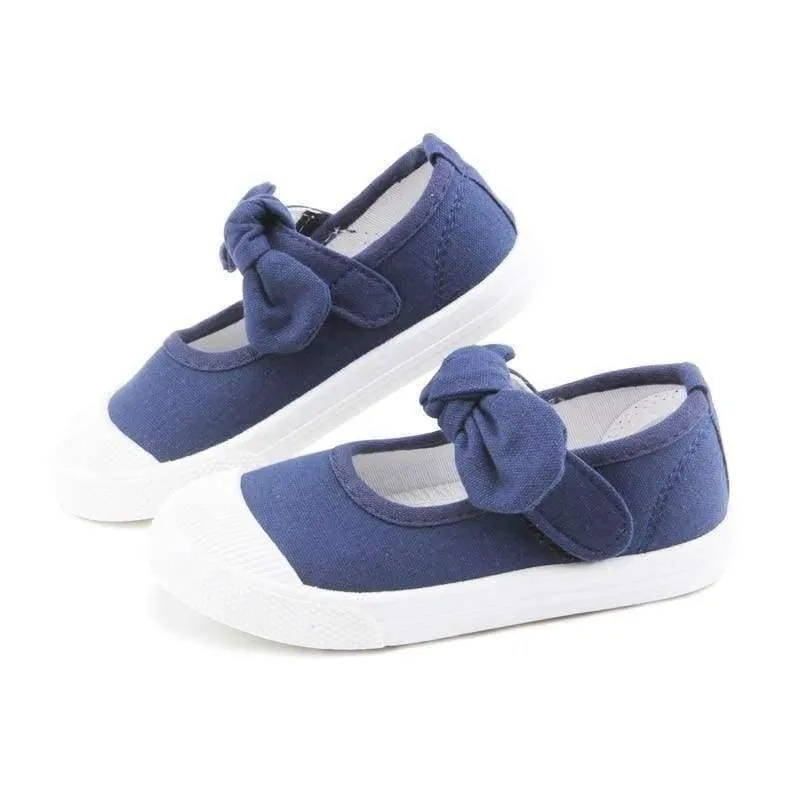 Baby Mädchen Schuhe Leinwand Casual Kinder Schuhe Mit Bowtie Bogen-knoten Solide Candy Farbe Mädchen Turnschuhe Kinder Weiche Schuhe 21-30