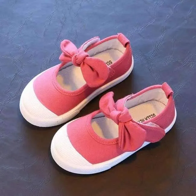 Baby Mädchen Schuhe Leinwand Casual Kinder Schuhe Mit Bowtie Bogen-knoten Solide Candy Farbe Mädchen Turnschuhe Kinder Weiche Schuhe 21-30