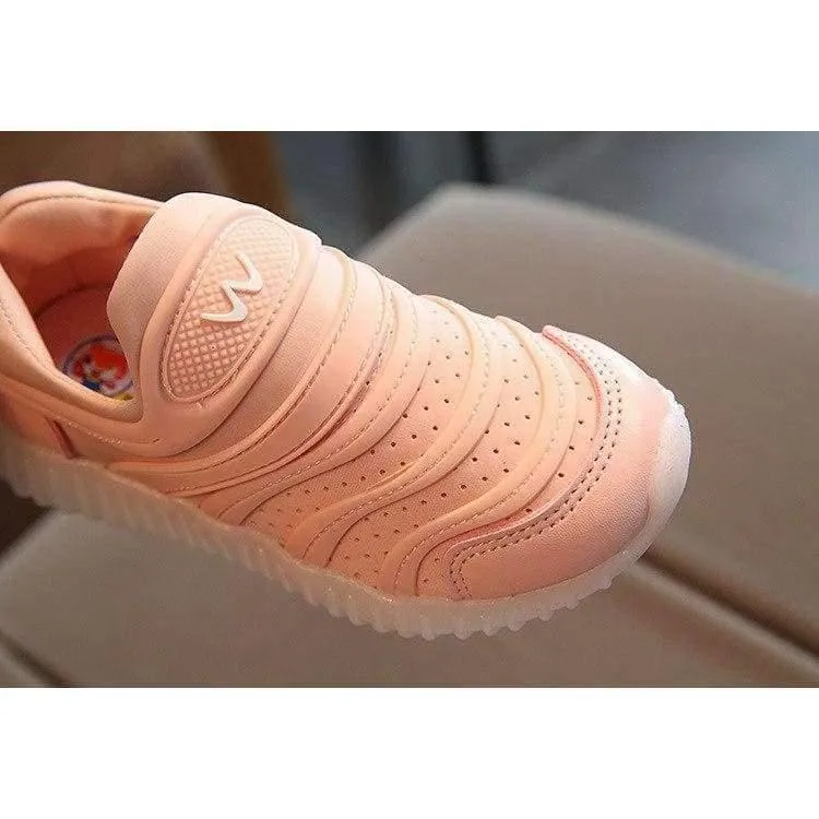 Coole, weiche, süße Baby-Kleinkind-Slipper für Frühling/Herbst. Schöne Baby-Laufschuhe mit LED-Beleuchtung, Glitzer-Schuhe für Mädchen und Jungen