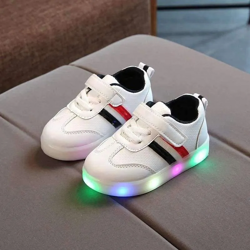 Arbeiten Sie kühle edle Schuhkinder reizende glühende Qualitätsbaby-Mädchenschuhsportkinder der LED um, die Turnschuhe laufen lassen