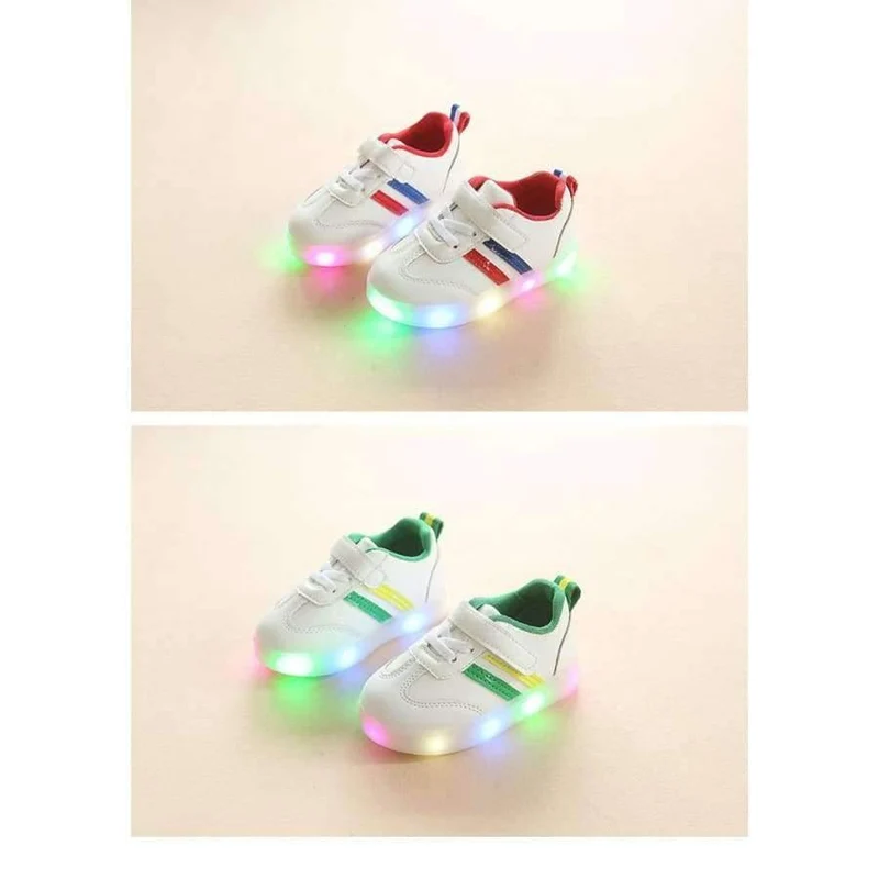 Mode Neue Marke Design LED-Schuhe cool Baby Mädchen Jungen Kleinkinder Shinning Beleuchtung Baby First Walker glühende Turnschuhe