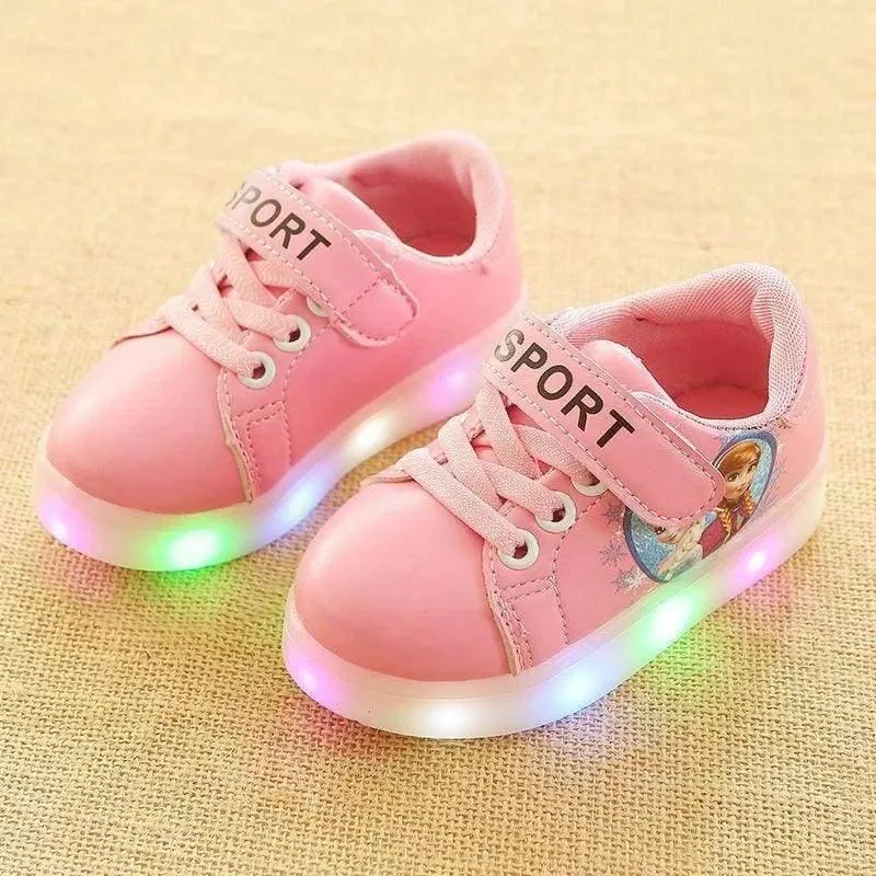 LED-Schuhe für Mädchen ganzjährig Sport laufen Baby-Turnschuhe solide modische ausgezeichnete Kinder Kinderschuhe