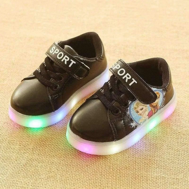 LED-Schuhe für Mädchen ganzjährig Sport laufen Baby-Turnschuhe solide modische ausgezeichnete Kinder Kinderschuhe