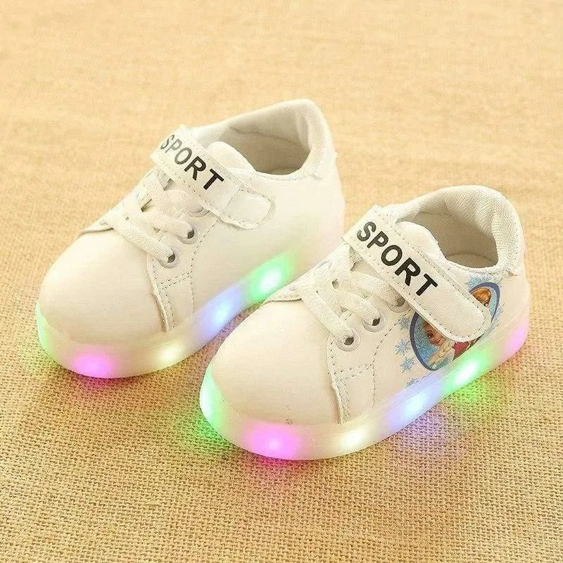 LED-Schuhe für Mädchen ganzjährig Sport laufen Baby-Turnschuhe solide modische ausgezeichnete Kinder Kinderschuhe