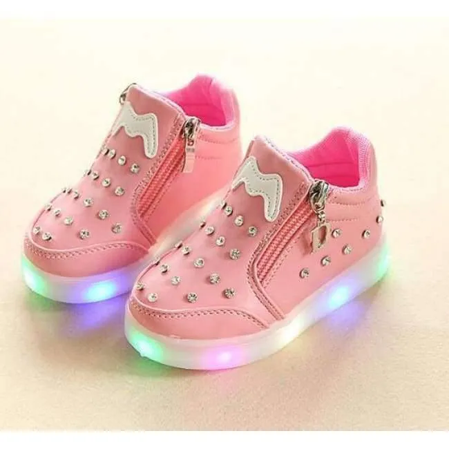 Mode beleuchtete bunte Kinderturnschuhe Kühle Babykleinkind-erste Wanderer der hohen Qualität beiläufige heiße Verkaufsbabyjungen-Mädchenschuhe