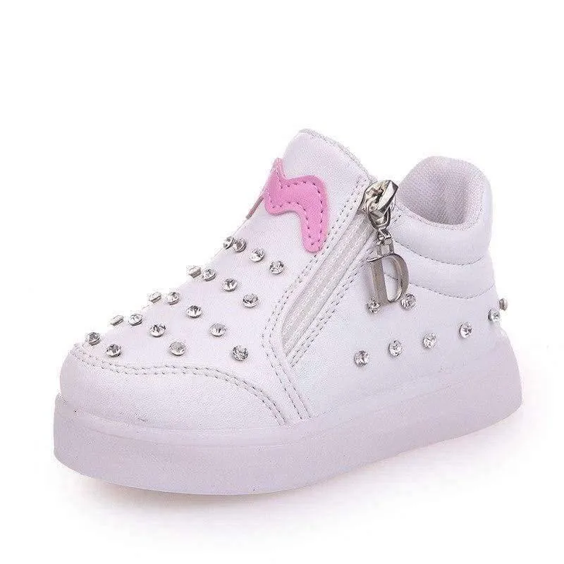 Mode beleuchtete bunte Kinderturnschuhe Kühle Babykleinkind-erste Wanderer der hohen Qualität beiläufige heiße Verkaufsbabyjungen-Mädchenschuhe