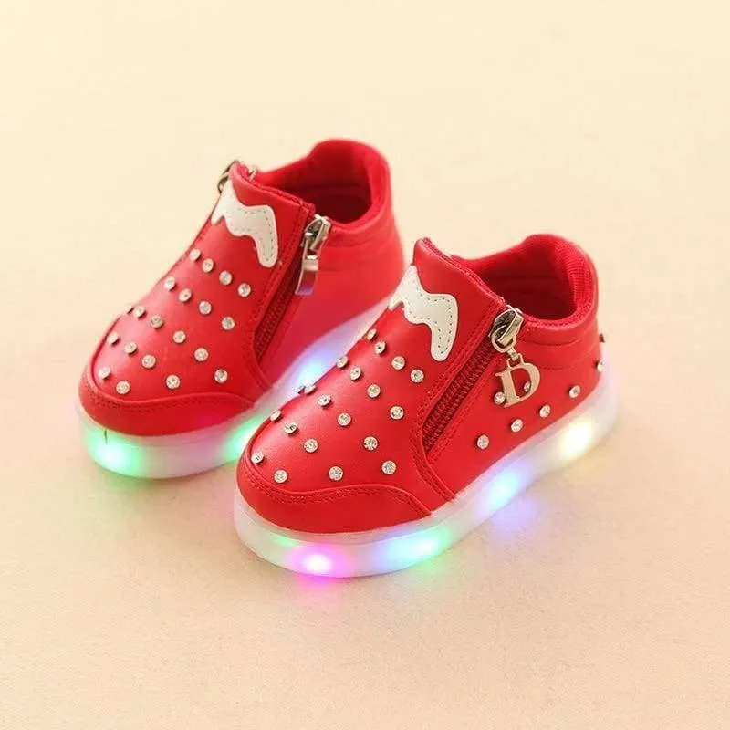 Mode beleuchtete bunte Kinderturnschuhe Kühle Babykleinkind-erste Wanderer der hohen Qualität beiläufige heiße Verkaufsbabyjungen-Mädchenschuhe