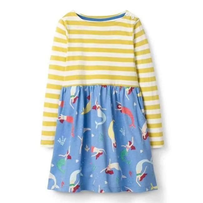Mädchen Kleid mit Tierapplikationen Langarm Prinzessin Kleid Kinder Kostüm Robe Fille Kinder Party Kleider Baby Mädchen Kleidung