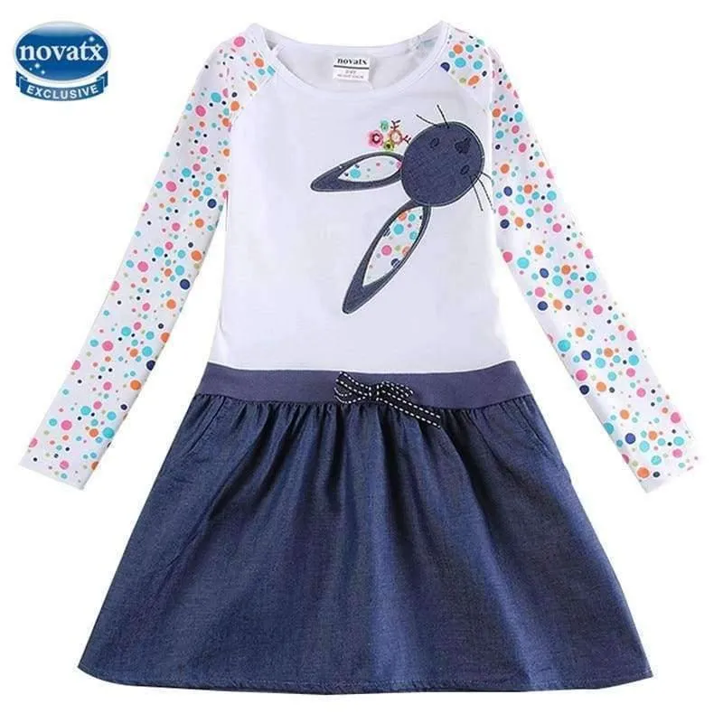 Baby Mädchen Kleid Langarm Kinder Kleider für Mädchen Kleidung Kinder Kleidung Kinder Kleidung Winter Party Nova Mädchen Kleid H5922