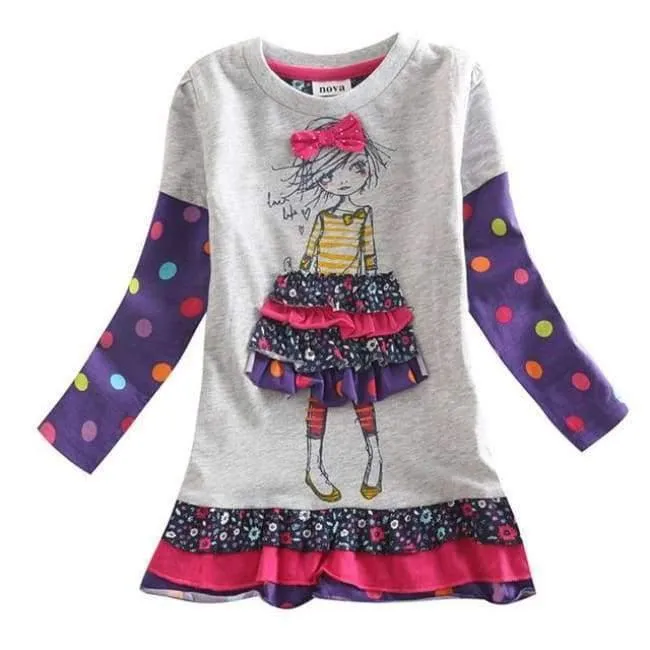 Baby Mädchen Kleid Langarm Kinder Kleider für Mädchen Kleidung Kinder Kleidung Kinder Kleidung Winter Party Nova Mädchen Kleid H5922