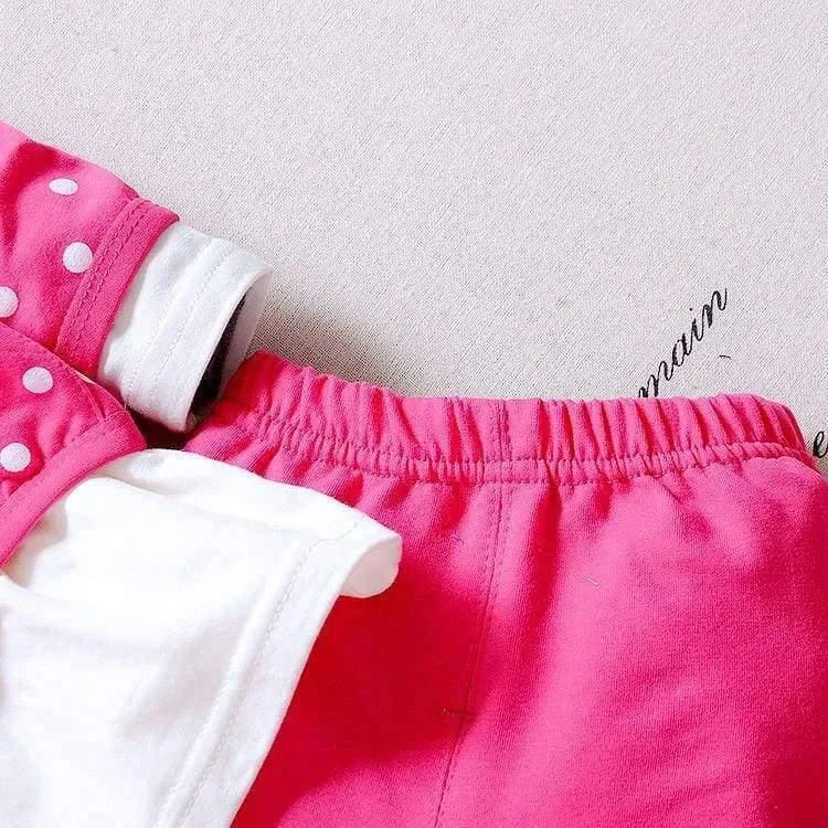 Kinder Frühling Baby Mädchen Kleidung Sets Welle Punkt Kleidung Set Baby Mädchen Baumwolle Kleidung Anzug Childern Cartoon 3 Stücke Anzug