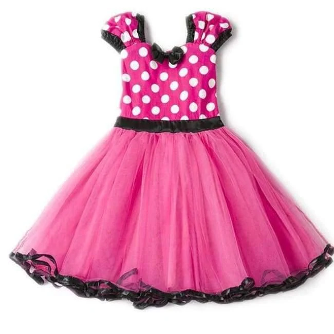 Fancy 1 Jahr Geburtstag Party Kleid für Halloween Cosplay Minnie Mouse Dress Up Kinderkostüm Baby Mädchen Kleidung für Kinder 2 6T Tragen