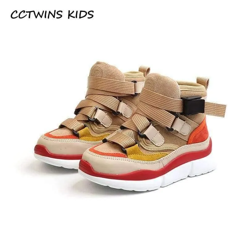 Herbst Kinder High Top Sneaker Baby Boy Pu Leder Schuh Girll Fashion Sport Casual Trainer FH2244
