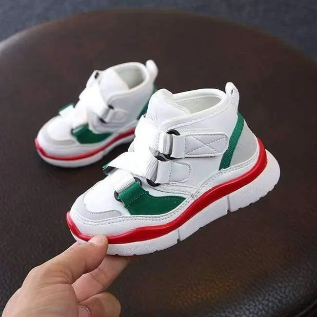 Herbst Kinder High Top Sneaker Baby Boy Pu Leder Schuh Girll Fashion Sport Casual Trainer FH2244