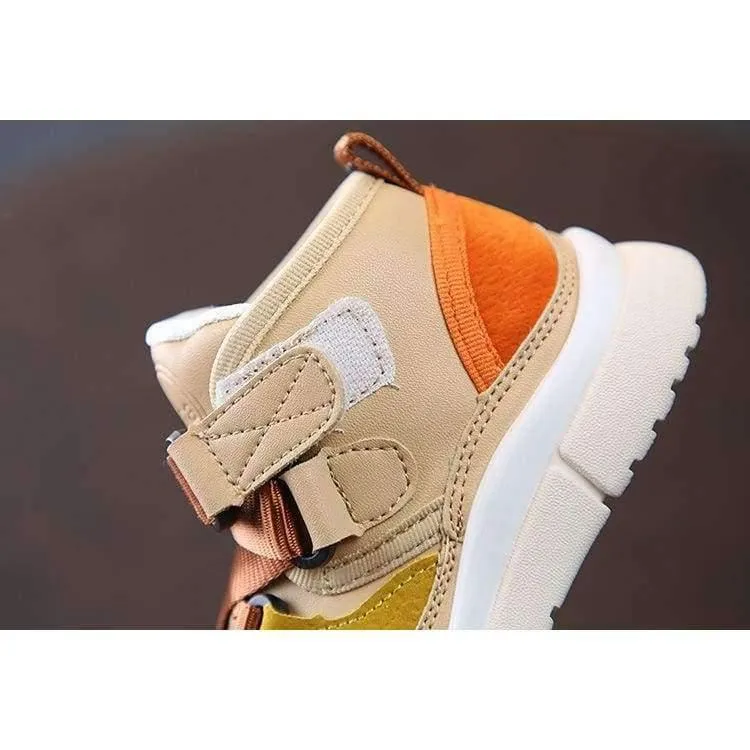Herbst Kinder High Top Sneaker Baby Boy Pu Leder Schuh Girll Fashion Sport Casual Trainer FH2244