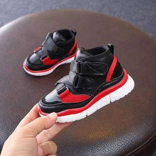 Herbst Kinder High Top Sneaker Baby Boy Pu Leder Schuh Girll Fashion Sport Casual Trainer FH2244