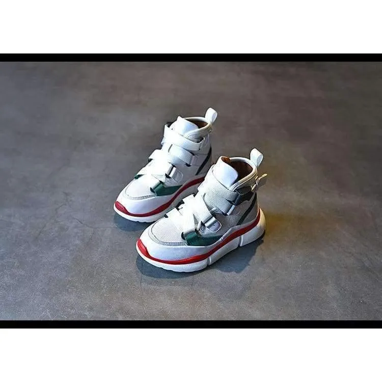 Herbst Kinder High Top Sneaker Baby Boy Pu Leder Schuh Girll Fashion Sport Casual Trainer FH2244