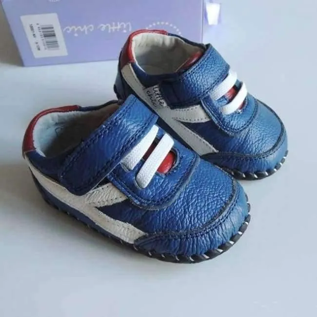 Echtes Leder Schuhe Indoor Baby Schuhe Jungen Mädchen Weiche Anti-skid Kleinkind Schuhe Mode Hellblau Lauflernschuhe