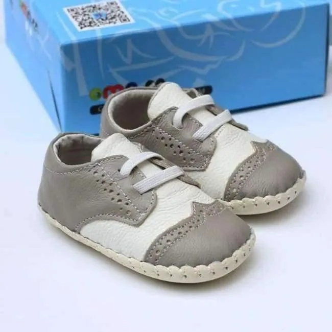 Echtes Leder Schuhe Indoor Baby Schuhe Jungen Mädchen Weiche Anti-skid Kleinkind Schuhe Mode Hellblau Lauflernschuhe