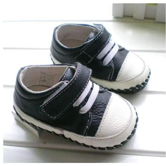 Echtes Leder Schuhe Indoor Baby Schuhe Jungen Mädchen Weiche Anti-skid Kleinkind Schuhe Mode Hellblau Lauflernschuhe