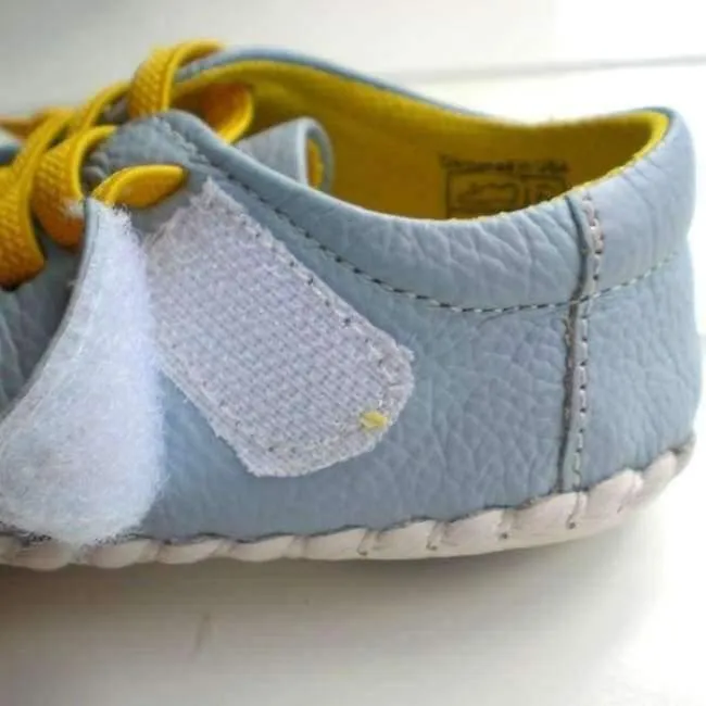 Echtes Leder Schuhe Indoor Baby Schuhe Jungen Mädchen Weiche Anti-skid Kleinkind Schuhe Mode Hellblau Lauflernschuhe