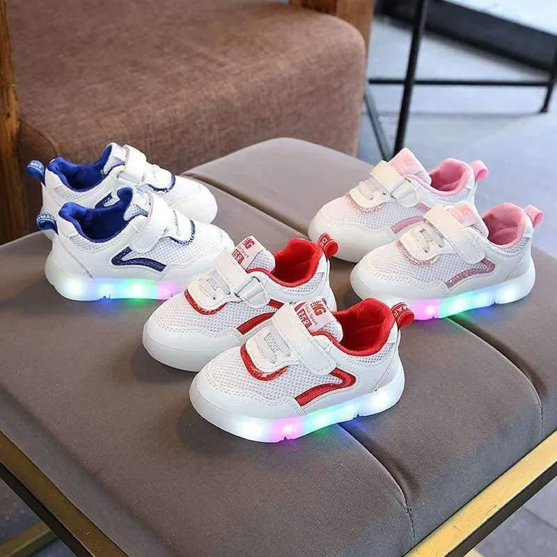 Schuhe atmungsaktive Baby erste Wanderer niedlich LED Patch Baby Jungen Mädchen Schuhe hochwertige Säuglings Tennis schöne Mädchen Jungen Schuhe