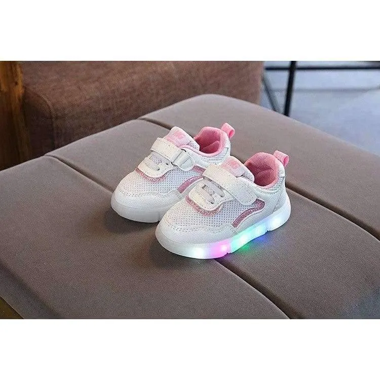 Schuhe atmungsaktive Baby erste Wanderer niedlich LED Patch Baby Jungen Mädchen Schuhe hochwertige Säuglings Tennis schöne Mädchen Jungen Schuhe