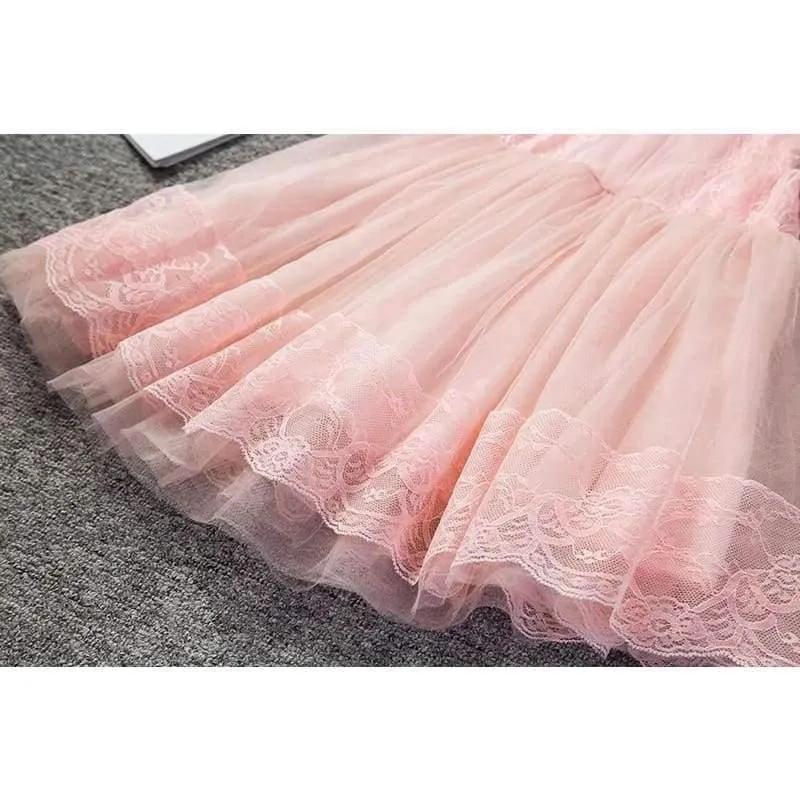 Baby Mädchen Blumenspitze Prinzessin Tutu Kleid Hochzeit Taufkleid Kleid Mädchen Kleidung Für Kinder Party Wear Meninas Vestidos