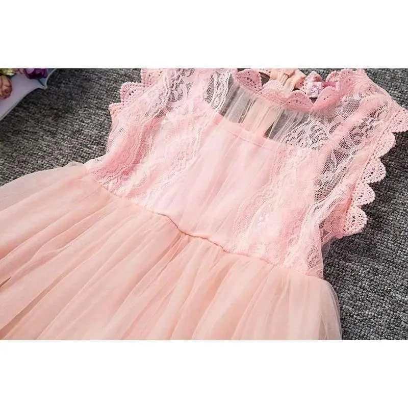Baby Mädchen Blumenspitze Prinzessin Tutu Kleid Hochzeit Taufkleid Kleid Mädchen Kleidung Für Kinder Party Wear Meninas Vestidos