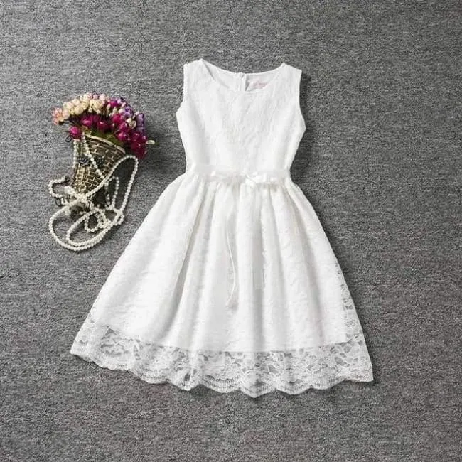 Baby Mädchen Blumenspitze Prinzessin Tutu Kleid Hochzeit Taufkleid Kleid Mädchen Kleidung Für Kinder Party Wear Meninas Vestidos