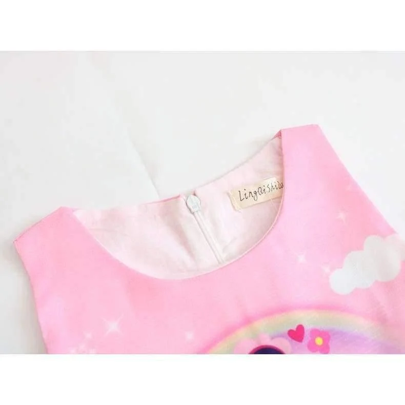 Baby Sommer Prinzessin Little Pony Regenbogen Kleider Für Mädchen Halloween Birthday Party Vestidos Kleid Kinder Kleidung