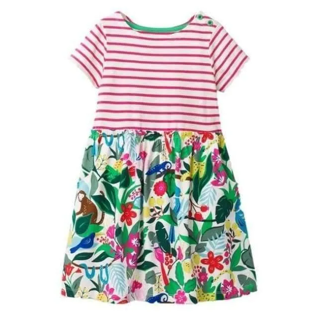 Girls Summer Dress Baby Girl Clothes Vestidos Brand Kids Dresses for Girls Costume Animal Flower Children Princess Clothing