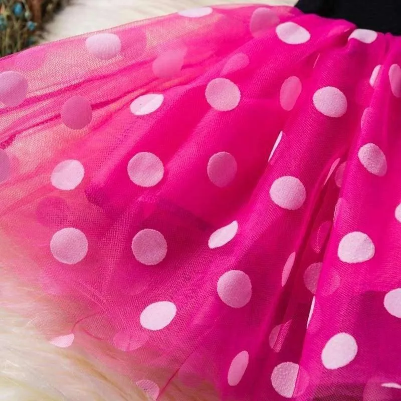 Kids Ballet Show Dress Princess Party Costume Infant Clothing Polka Dot Baby Clothes Birthday Girls tutu Dress with Headband