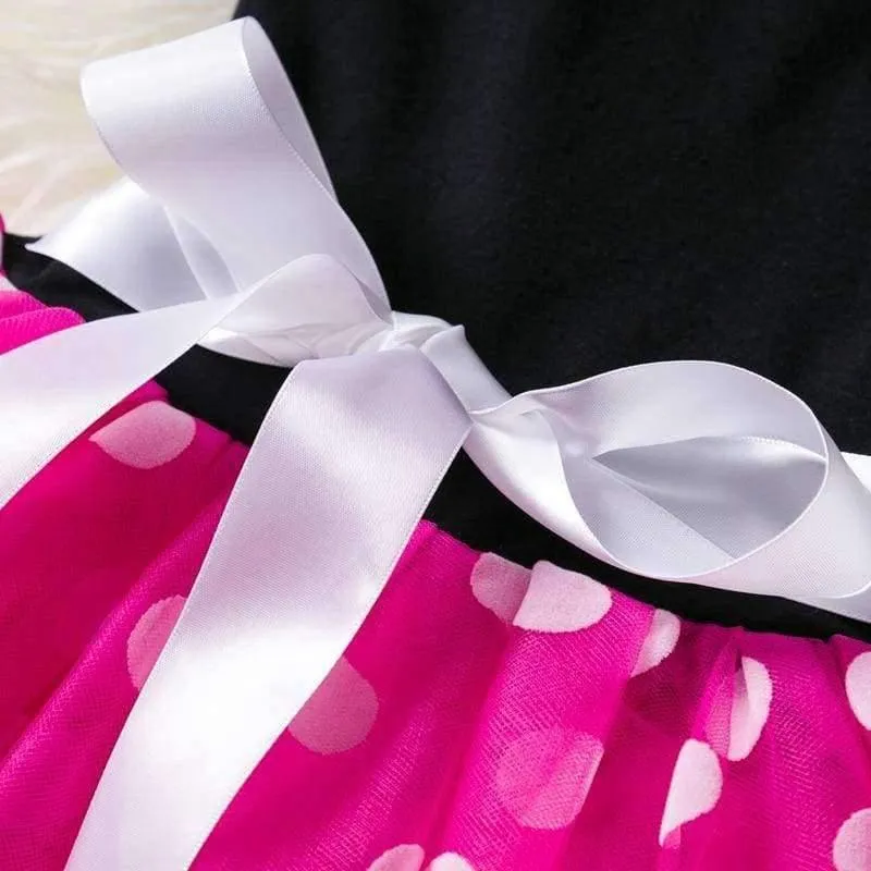 Kids Ballet Show Dress Princess Party Costume Infant Clothing Polka Dot Baby Clothes Birthday Girls tutu Dress with Headband