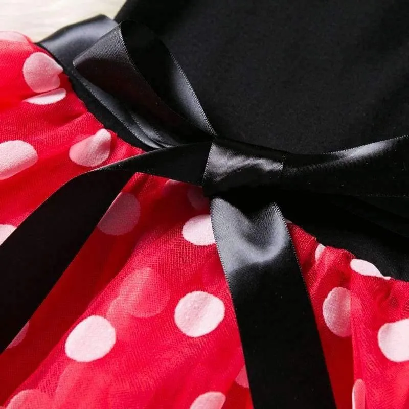 Kids Ballet Show Dress Princess Party Costume Infant Clothing Polka Dot Baby Clothes Birthday Girls tutu Dress with Headband