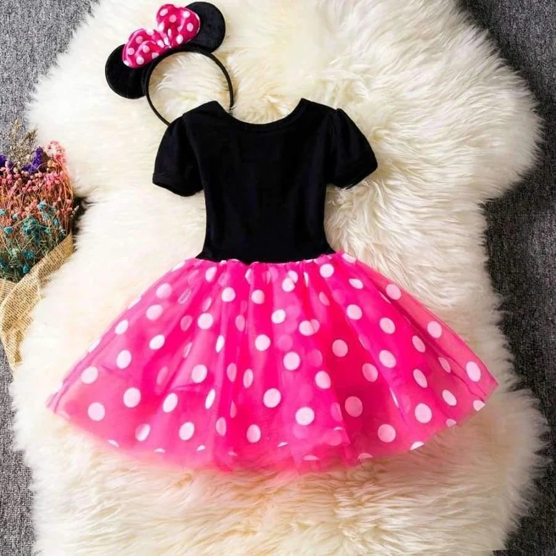 Kids Ballet Show Dress Princess Party Costume Infant Clothing Polka Dot Baby Clothes Birthday Girls tutu Dress with Headband