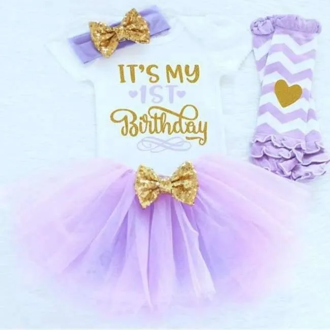Newborn Flower Party Clothes Set Baby Girl One Years First Birthday Tutu Outfits for Girls Tulle Toddler Baby Clothing Suit
