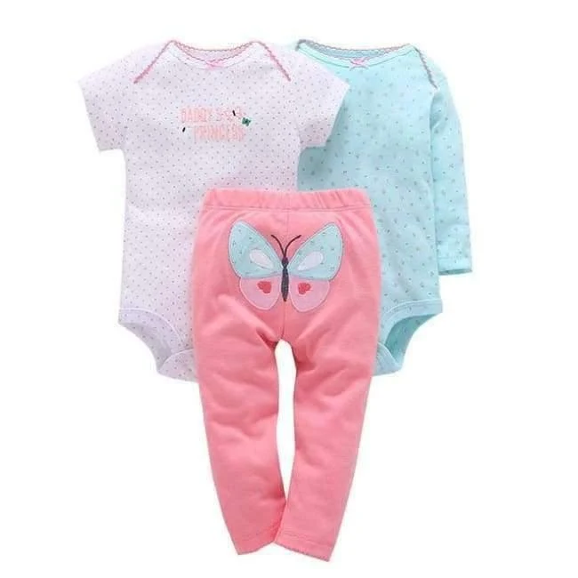 100% Cotton 2018 bebes 6-24M set ,baby boy clothes ,baby girl clothes,newborn 3 piece ropa boy