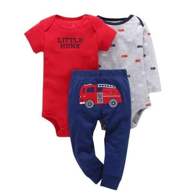 100% Cotton 2018 bebes 6-24M set ,baby boy clothes ,baby girl clothes,newborn 3 piece ropa boy