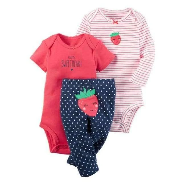 100% Cotton 2018 bebes 6-24M set ,baby boy clothes ,baby girl clothes,newborn 3 piece ropa boy