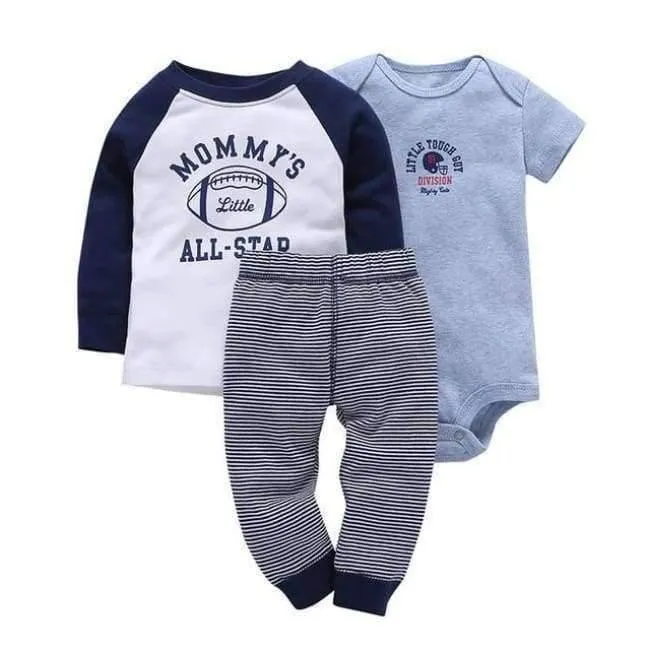 100% Cotton 2018 bebes 6-24M set ,baby boy clothes ,baby girl clothes,newborn 3 piece ropa boy