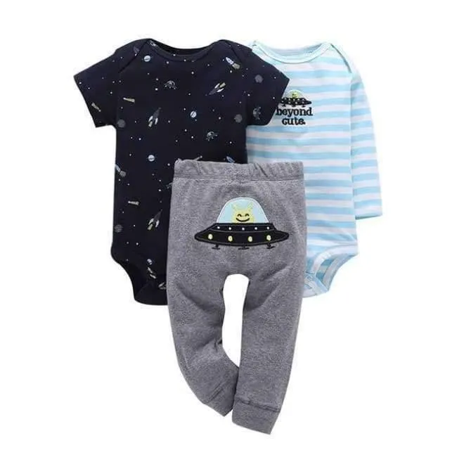 100% Cotton 2018 bebes 6-24M set ,baby boy clothes ,baby girl clothes,newborn 3 piece ropa boy