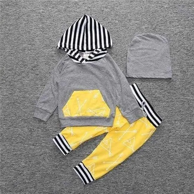 Baby Autumn new baby boy clothes Children Baby Girls Long Sleeve Hooded Tops Floral pants 2 pcs. clothing set SY188